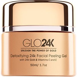 GLO24K UNLEASH THE POWER OF GOLD GLO24K UNLEASH THE POWER OF GOLD Detoxifying 24k Facial Peeling Gel