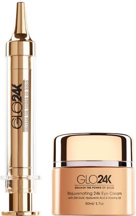 GLO24K UNLEASH THE POWER OF GOLD GLO24K UNLEASH THE POWER OF GOLD Eye Care Set with our 24k