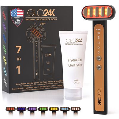 GLO24K UNLEASH THE POWER OF GOLD GLO24K UNLEASH THE POWER OF GOLD Super Wand + Hydra Gel