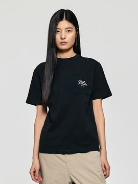 GOALSTUDIO Air Mesh Graffiti Logo Pocket T-Shirt [Black]