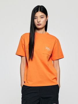 GOALSTUDIO Air Mesh Graffiti Logo Pocket T-Shirt [Orange]