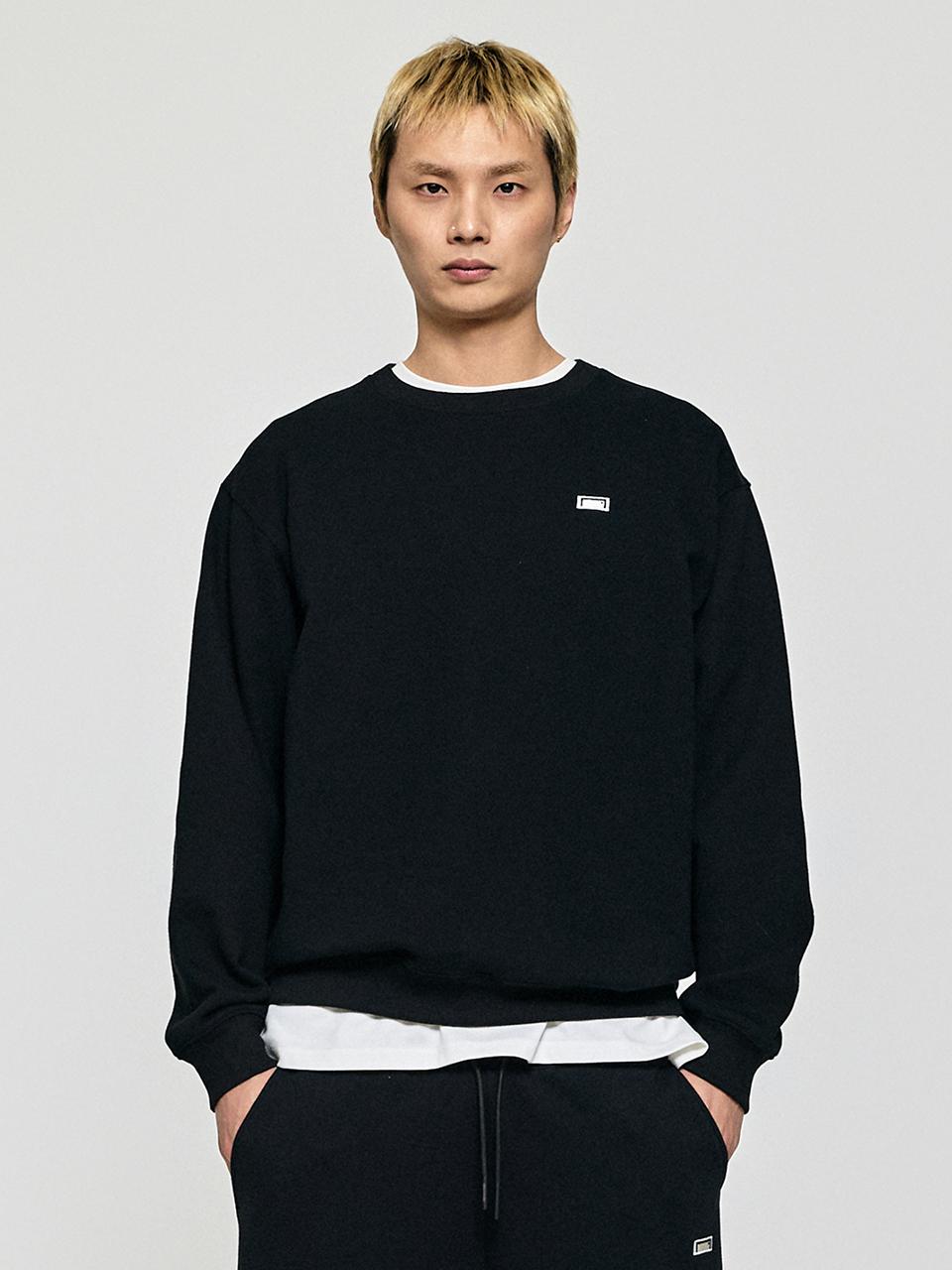 GOALSTUDIO Essential Cotton Blend Box Logo Sweatshirt [Black]