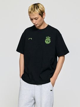 GOALSTUDIO Vintage Artwork Cotton Blend T-shirt [Black]