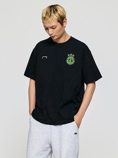 GOALSTUDIO Vintage Artwork Cotton Blend T-shirt [Black]