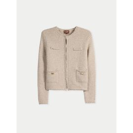 Gobi Cashmere Gobi Cashmere Textured Knit Cashmere Jacket-Style Cardigan