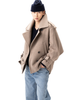 Gobi Cashmere Gobi Cashmere Trench-Style Cashmere Peacoat - 1