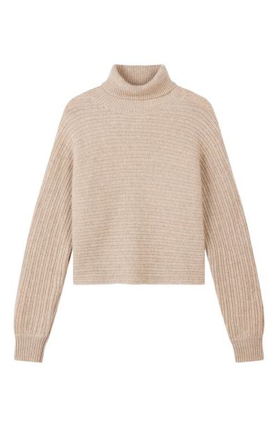 GOBI Mongolian Cashmere GOBI Mongolian Cashmere Cashmere Cropped T-Neck Sweater