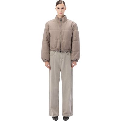 GOBI Mongolian Cashmere GOBI Mongolian Cashmere Cropped High-Neck Cashmere Jacket