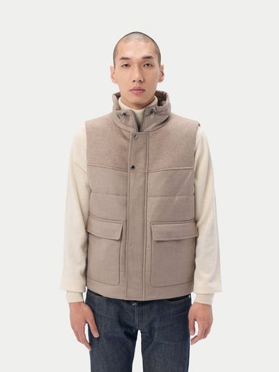 GOBI Mongolian Cashmere GOBI Mongolian Cashmere Drawstring Collar Cashmere Vest
