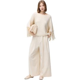 GOBI Mongolian Cashmere GOBI Mongolian Cashmere Fringed Sleeve Cashmere Poncho