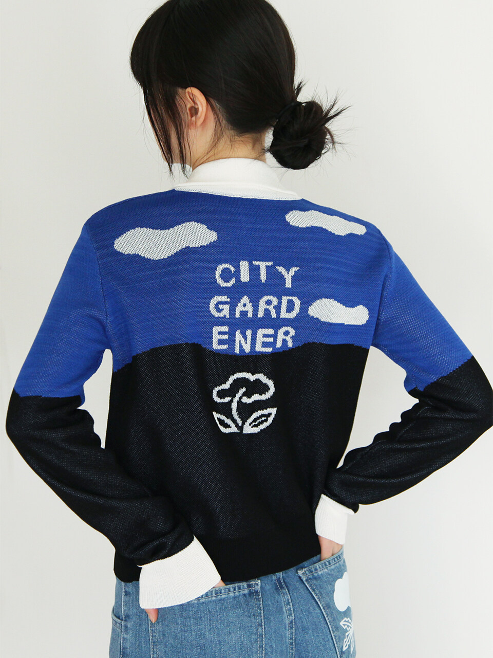 GOCORI Cloud Flower Cardigan - Night
