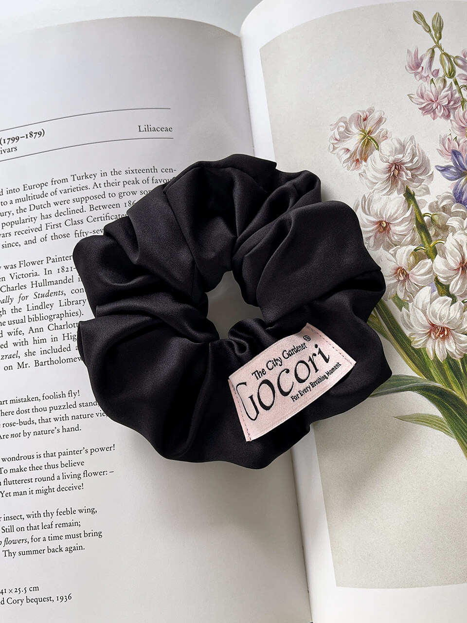 GOCORI Pink Label Satin Scrunchie
