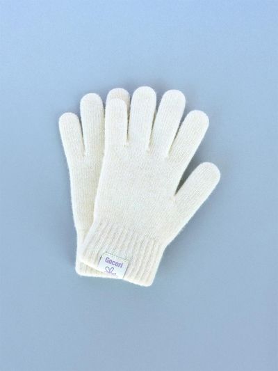 GOCORI SHORT KNIT GLOVES - BEIGE