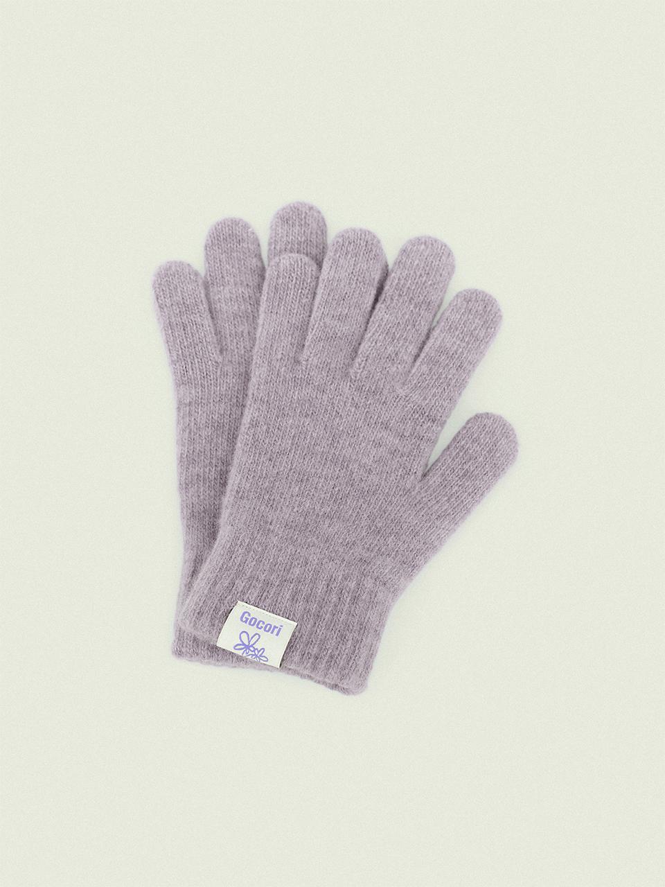 GOCORI SHORT KNIT GLOVES - PURPLE SAGE