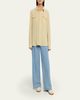 God's True Cashmere Daffodil Solid Cashmere Button-Front Shirt - 2