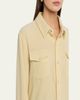 God's True Cashmere Daffodil Solid Cashmere Button-Front Shirt - 5