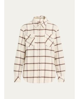 God's True Cashmere Expedition Plaid Cashmere Shirt