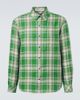 God's True Cashmere God's True Cashmere Harbor tartan linen shirt with lapis lazuli - 1