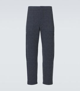 God's True Cashmere God's True Cashmere Herringbone checked cashmere straight pants