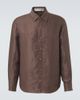 God's True Cashmere God's True Cashmere Linen shirt with orange sunstone - 1