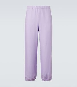 God's True Cashmere God's True Cashmere Linen sweatpants with amethyst