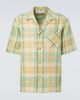 God's True Cashmere God's True Cashmere Moss plaid linen shirt with carnelian - 1