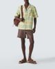 God's True Cashmere God's True Cashmere Moss plaid linen shirt with carnelian - 2