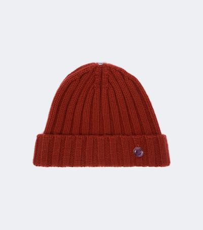 God's True Cashmere God's True Cashmere Ribbed-knit cashmere beanie with amethyst