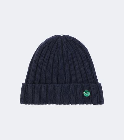 God's True Cashmere God's True Cashmere Ribbed-knit cashmere beanie with malachite