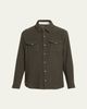 God's True Cashmere Sable Solid Cashmere Flannel Shirt - 1