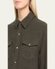 God's True Cashmere Sable Solid Cashmere Flannel Shirt - 5