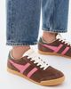 Gola Gola Elan Sneakers Dark Brown/Fluro Pink - 3