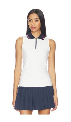 Gold Hinge Gold Hinge Zipper Polo Tank Top