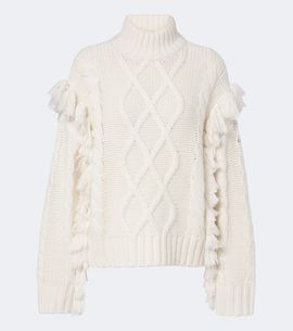 Goldbergh Goldbergh Brit cable-knit fringed wool sweater