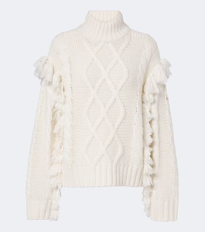 Goldbergh Goldbergh Brit cable-knit fringed wool sweater