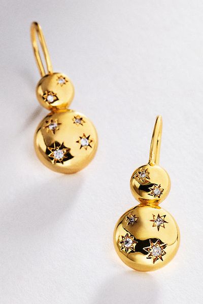Goldbug Collection Double Bubble Drop Earrings