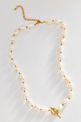 Goldbug Collection Freshwater Pearl Toggle Necklace