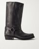 GOLDEN GOOSE Distressed leather knee boots - 1