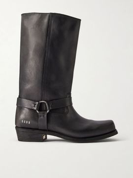 GOLDEN GOOSE Distressed leather knee boots