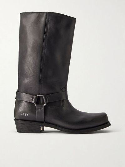 GOLDEN GOOSE Distressed leather knee boots