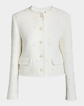 Golden Goose Embroidered Boxy Bouclé Jacket