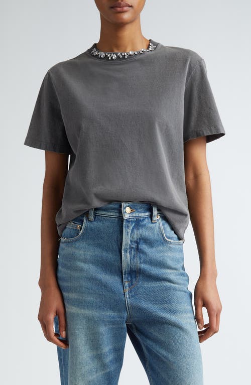 Golden Goose Golden Goose Crystal Embellished Distressed Cotton T-Shirt