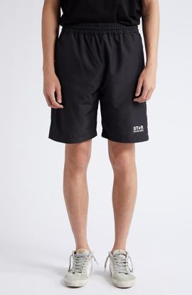 Golden Goose Golden Goose Diego Star Logo Wide Leg Shorts