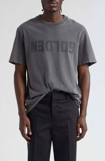 Golden Goose Golden Goose Distressed Upside Down Logo Cotton Graphic Tee