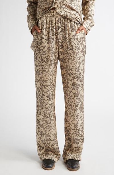 Golden Goose Golden Goose Floral Print Silk Blend Pajama Pants