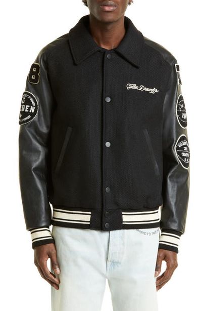 Golden Goose Golden Goose Golden Dreamers Wool & Leather Letterman's Jacket
