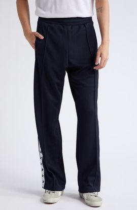 Golden Goose Golden Goose Isaac Star Logo Tape Wide Leg Track Pants