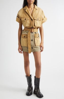 Golden Goose Golden Goose Journey Pamela Saharian Cotton Mini Shirtdress
