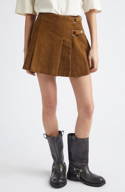 Golden Goose Golden Goose Journey Pleated Corduroy Miniskirt