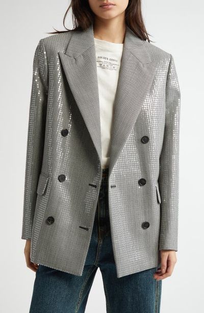 Golden Goose Golden Goose Journey Sequin Microhoundstooth Boyfriend Blazer